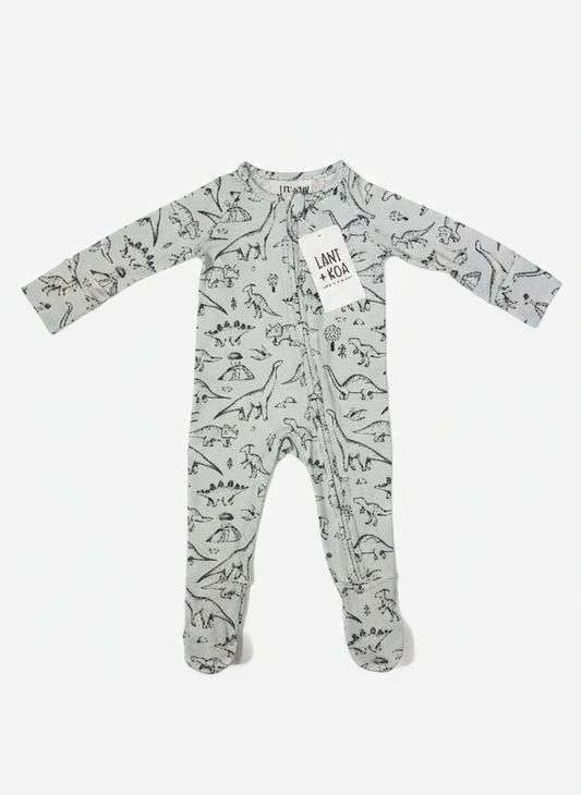 CloudSoft Bamboo Romper – Dino Daydreams
