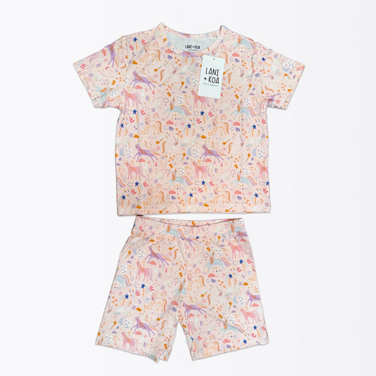 CloudSoft Bamboo Short Sleeve PJ Set – Rainbow Confetti