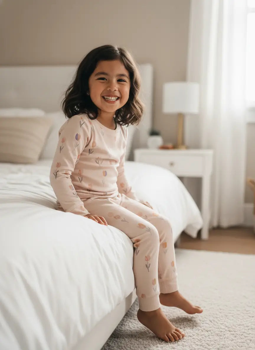CloudSoft Bamboo Two-Piece Long Sleeved Pajama Set – Tulip Meadow