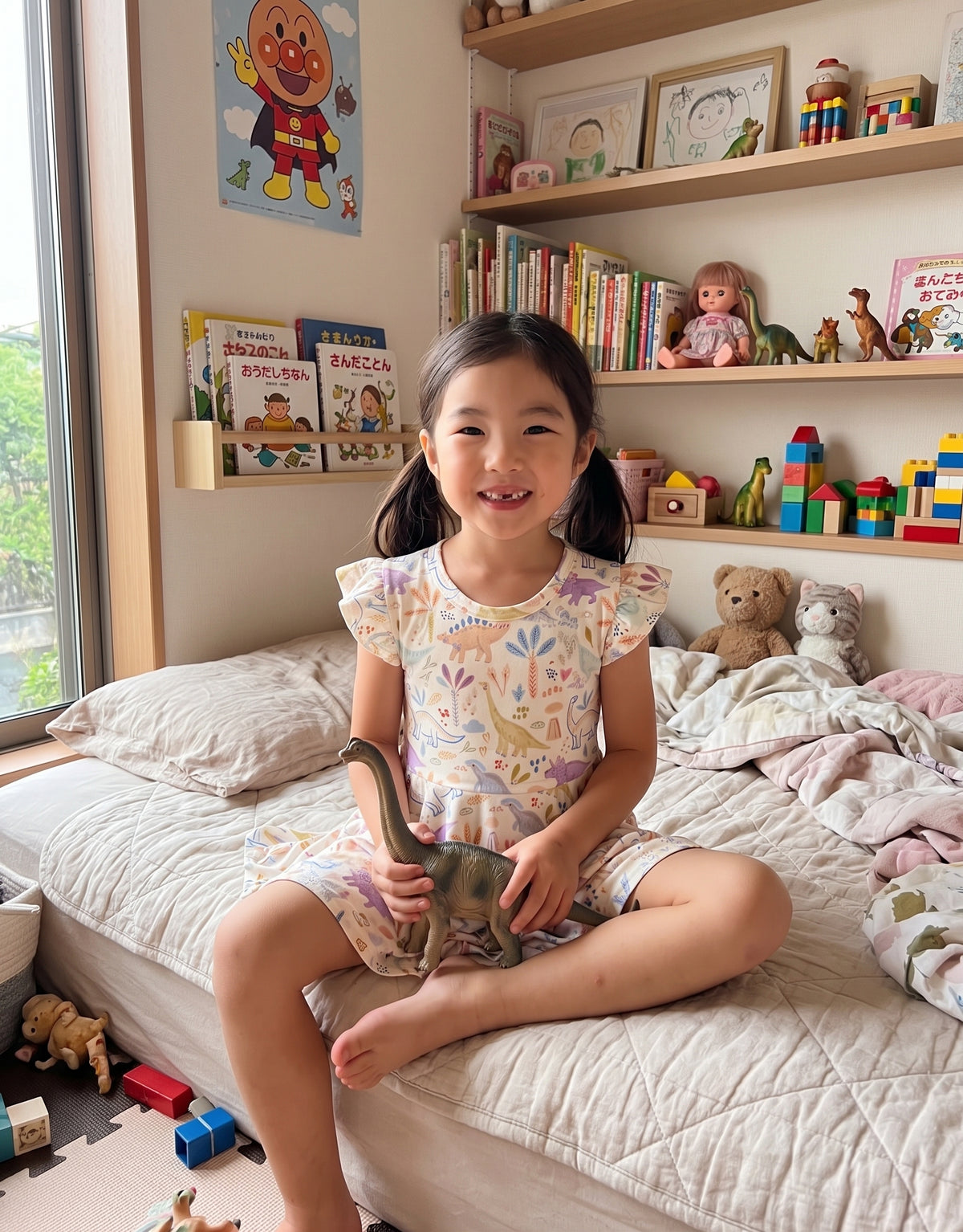 CloudSoft Bamboo Twirl Dress Set – Dino Jamboree