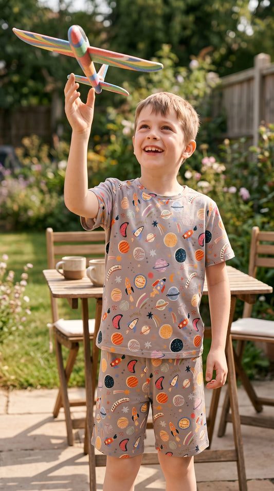 CloudSoft Bamboo Short Sleeve PJ Set – A Little Spacey